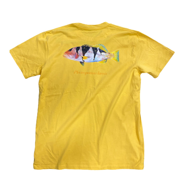 Footballer Coral Trout Tee Yellow - Spearfishing Superstore