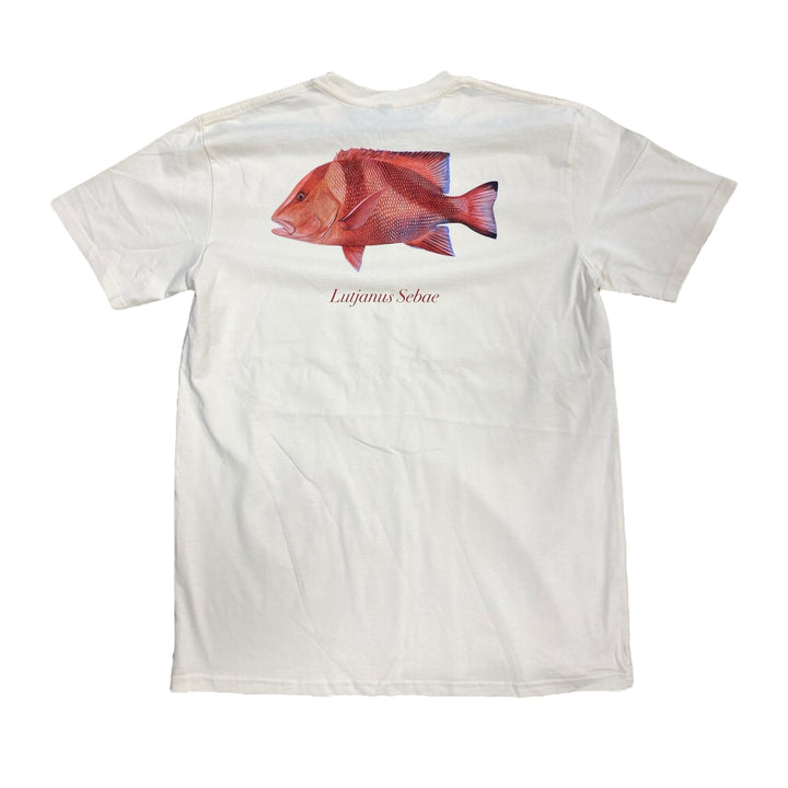 Red Emperor Tee White - Spearfishing Superstore