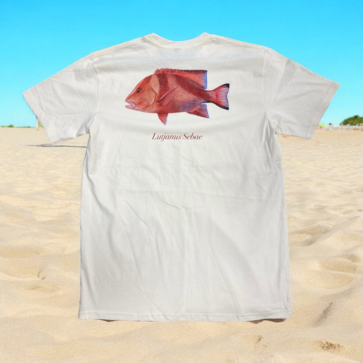 Red Emperor Tee White - Spearfishing Superstore