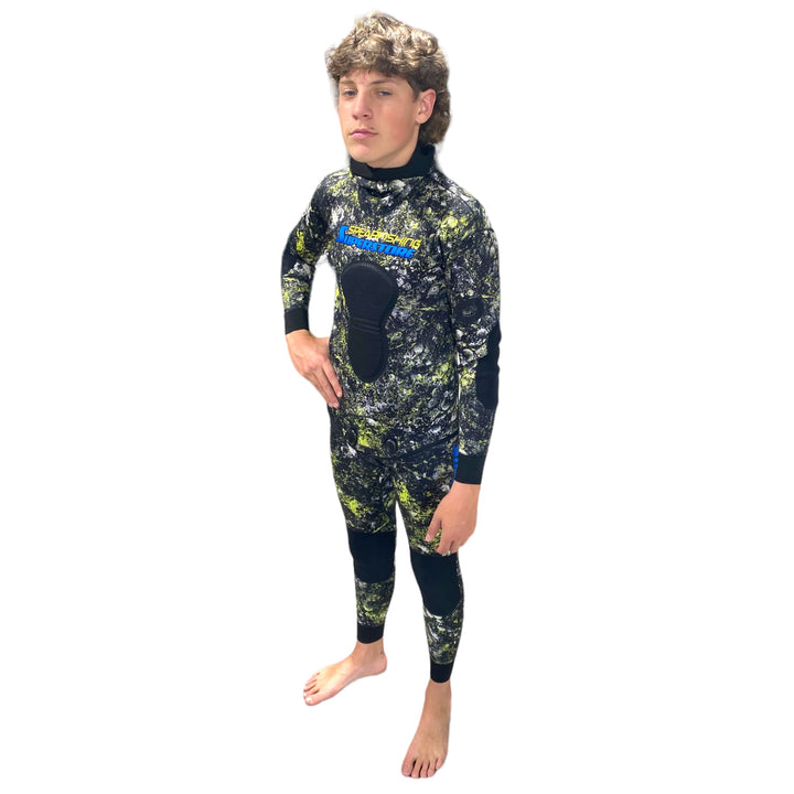 2 Piece Reef Hunter 2.5mm Wetsuit Green - Spearfishing Superstore